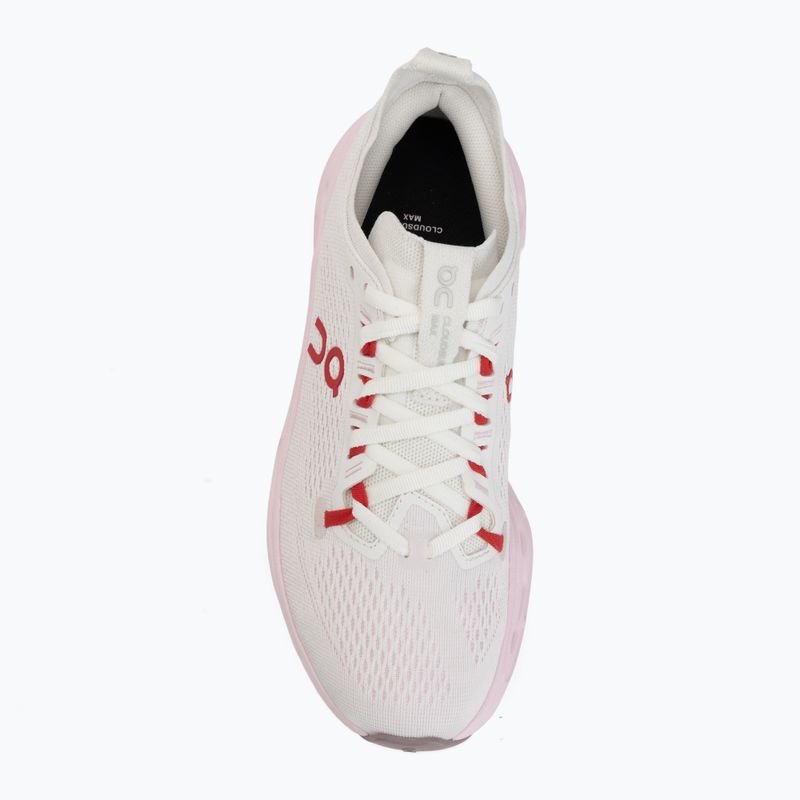 Moteriški bėgimo batai On Cloudsurfer Max ivory/peony 5