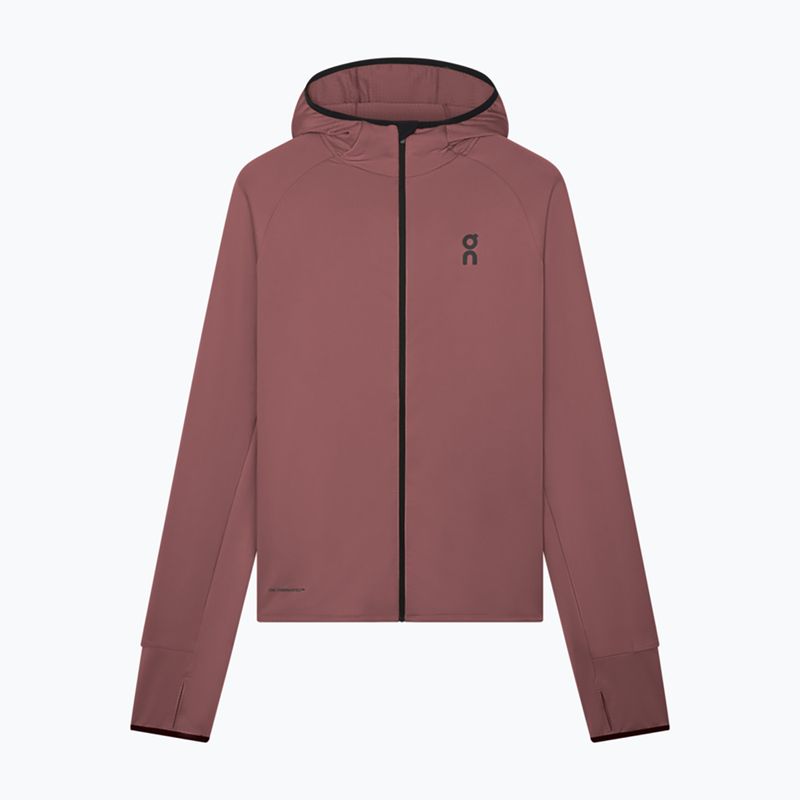 Vyriškas bėgimo džemperis On Climate Zip Hoodie barberry