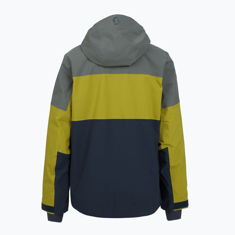 Vyriška slidinėjimo striukė SCOTT Ultimate Dryo 10 shadow grey/meadow green 2