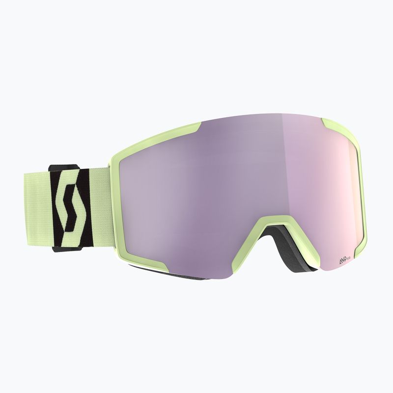 Slidinėjimo akiniai SCOTT Shield AMP Pro acid yellow/amp pro lavender chrome