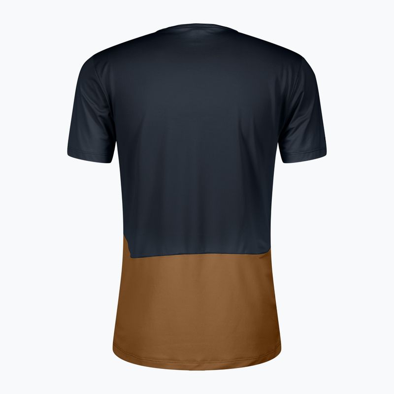 Vyriški bėgimo marškinėliai SCOTT Endurance Tech dark blue/bread brown 2