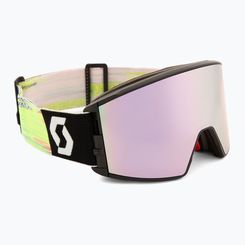 Slidinėjimo akiniai SCOTT React black/neon yellow/amp lavender chrome 2