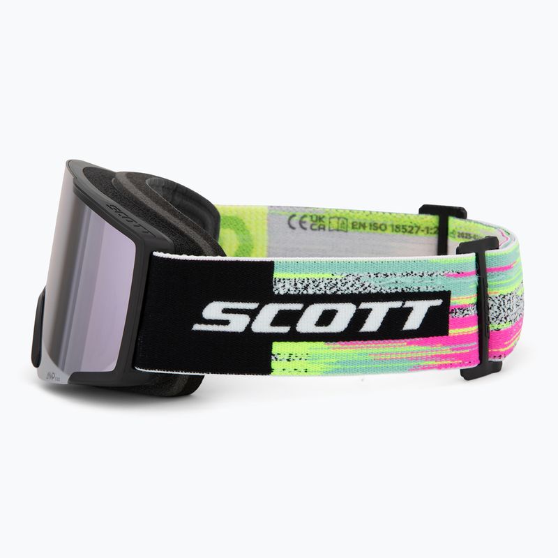 Slidinėjimo akiniai SCOTT Shield black/neon yellow/amp lavender chrome 4