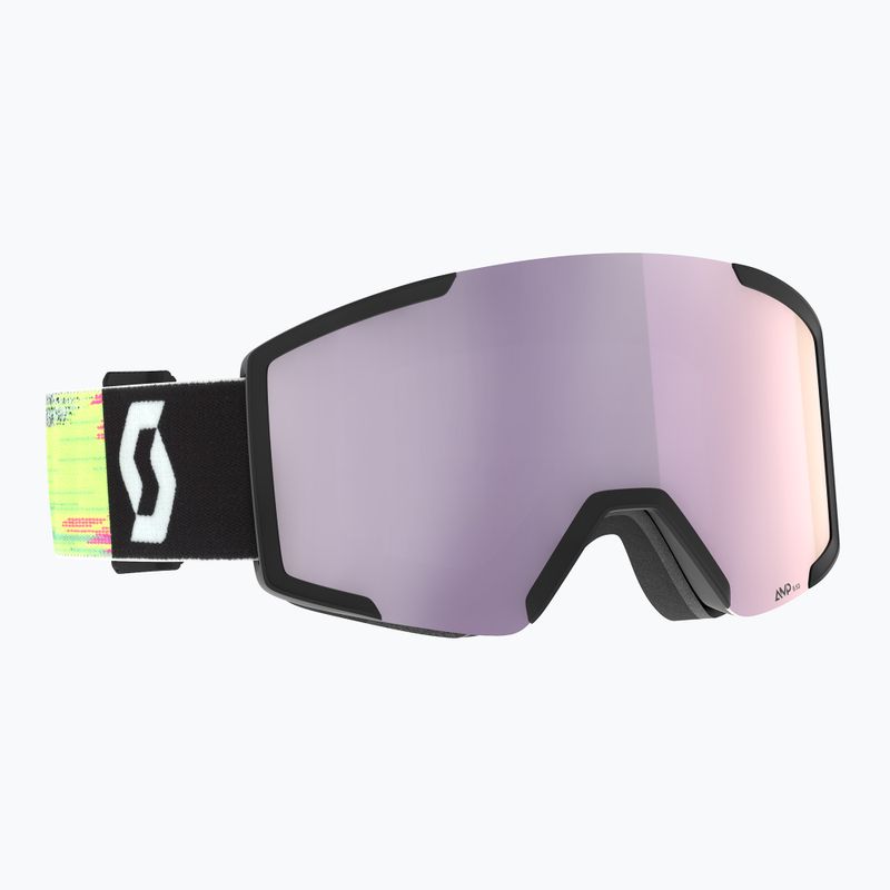 Slidinėjimo akiniai SCOTT Shield black/neon yellow/amp lavender chrome