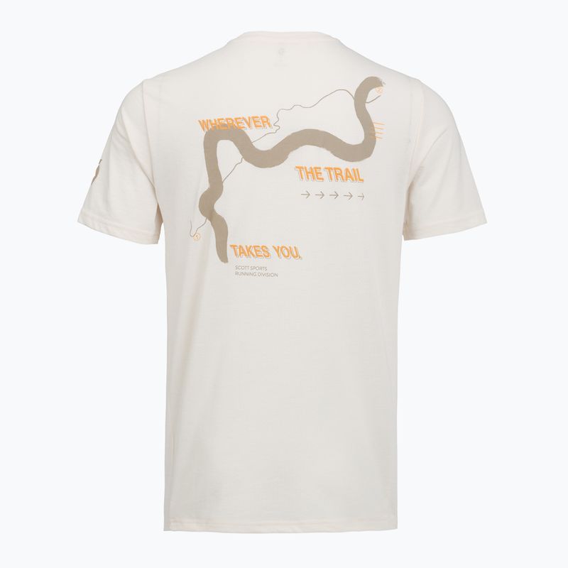 Vyriški bėgimo marškinėliai SCOTT Endurance DRI Tee cotton white/toast beige 2