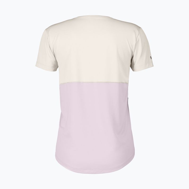 Moteriški bėgimo marškinėliai SCOTT Endurance Tech cotton white/bliss pink 2