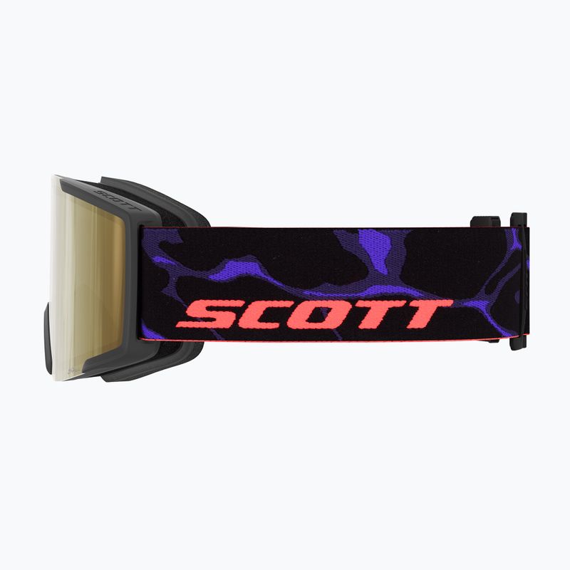 Slidinėjimo akiniai SCOTT Shield LS black/purple/cinnamon chrome 4