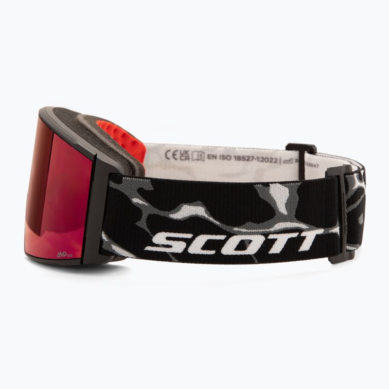 Slidinėjimo akiniai SCOTT React Light Sensitive granite black/white/amp red chrome 5