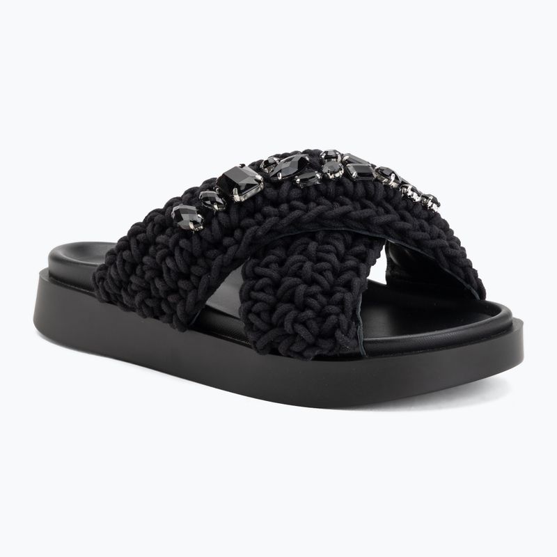 Moteriškos šlepetės INUIKII Woven Stones black