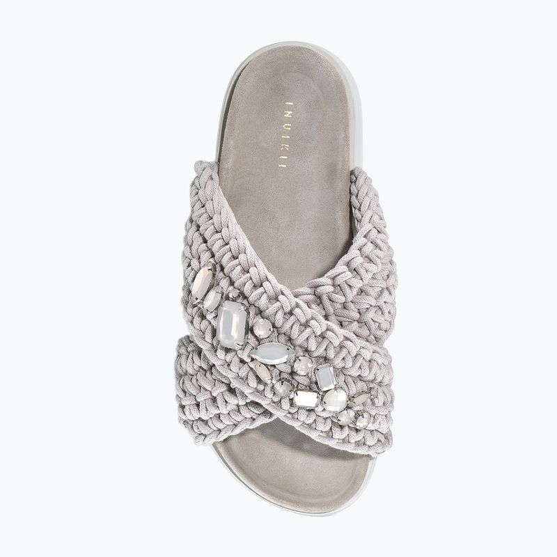 Moteriškos šlepetės INUIKII Woven Stones Platform stone grey 3
