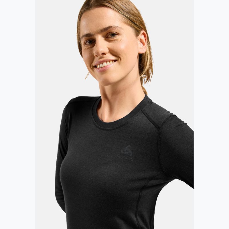 Moteriškas termo džemperis ODLO Merino 200 Bl Top Crew Neck black 4
