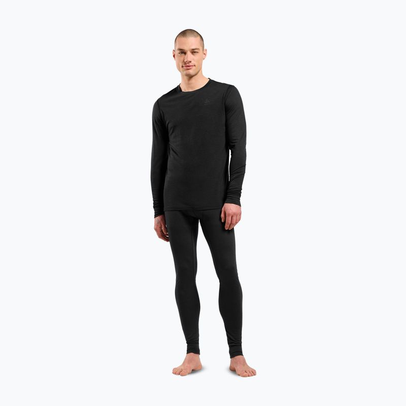 Vyriškas termoaktyvus džemperis ODLO Merino 200 Bl Top Crew Neck black 2
