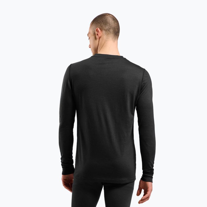 Vyriškas termoaktyvus džemperis ODLO Merino 200 Bl Top Crew Neck black 3