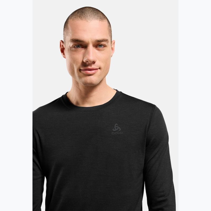 Vyriškas termoaktyvus džemperis ODLO Merino 200 Bl Top Crew Neck black 4