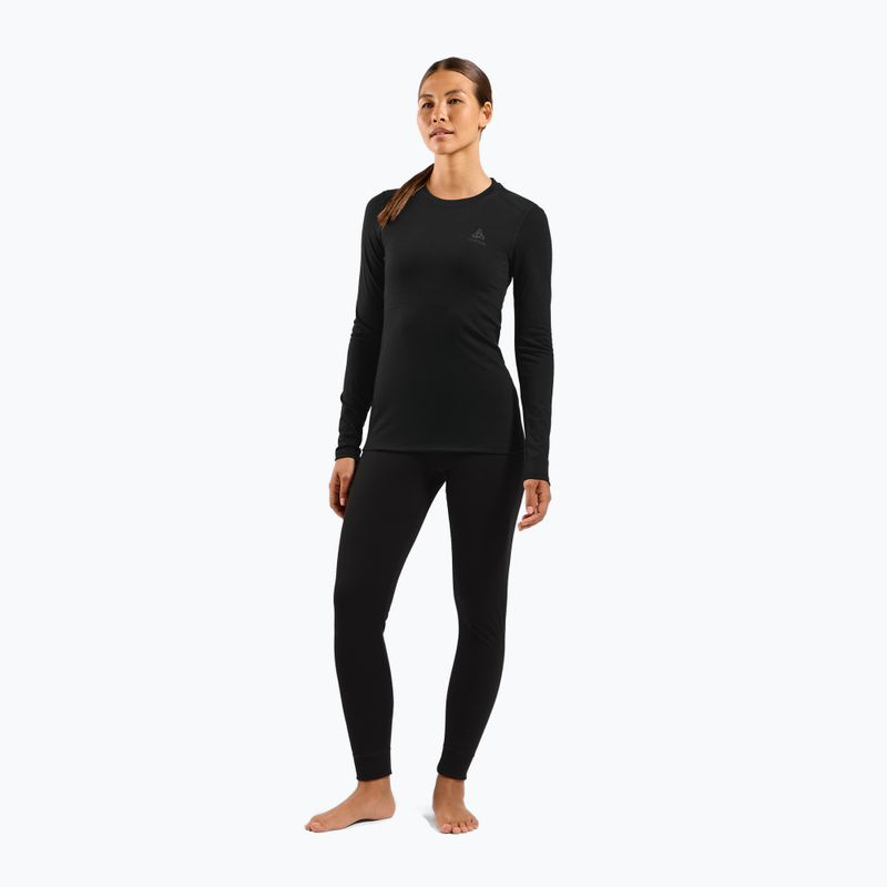 Moteriški termoaktyvūs marškinėliai ODLO Merino 160 Bl Top Crew Neck black 2