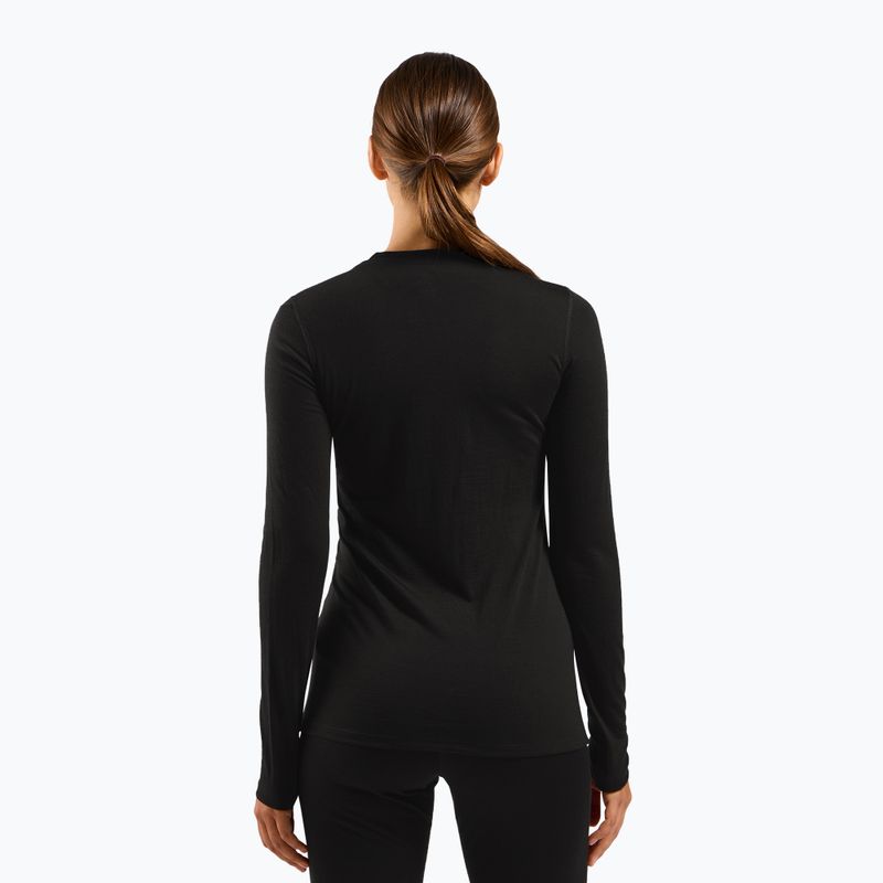 Moteriški termoaktyvūs marškinėliai ODLO Merino 160 Bl Top Crew Neck black 3