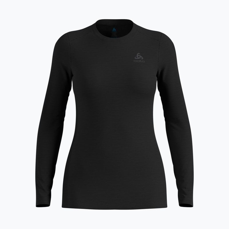Moteriški termoaktyvūs marškinėliai ODLO Merino 160 Bl Top Crew Neck black 5