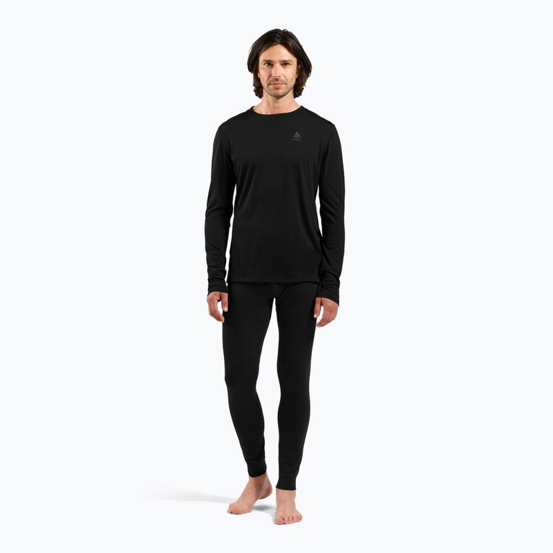 Vyriški termoaktyvūs marškinėliai ODLO Merino 160 Bl Top Crew Neck black 2