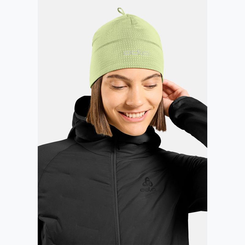Žieminė kepurė ODLO Polyknit Warm Reflective shadow lime 4