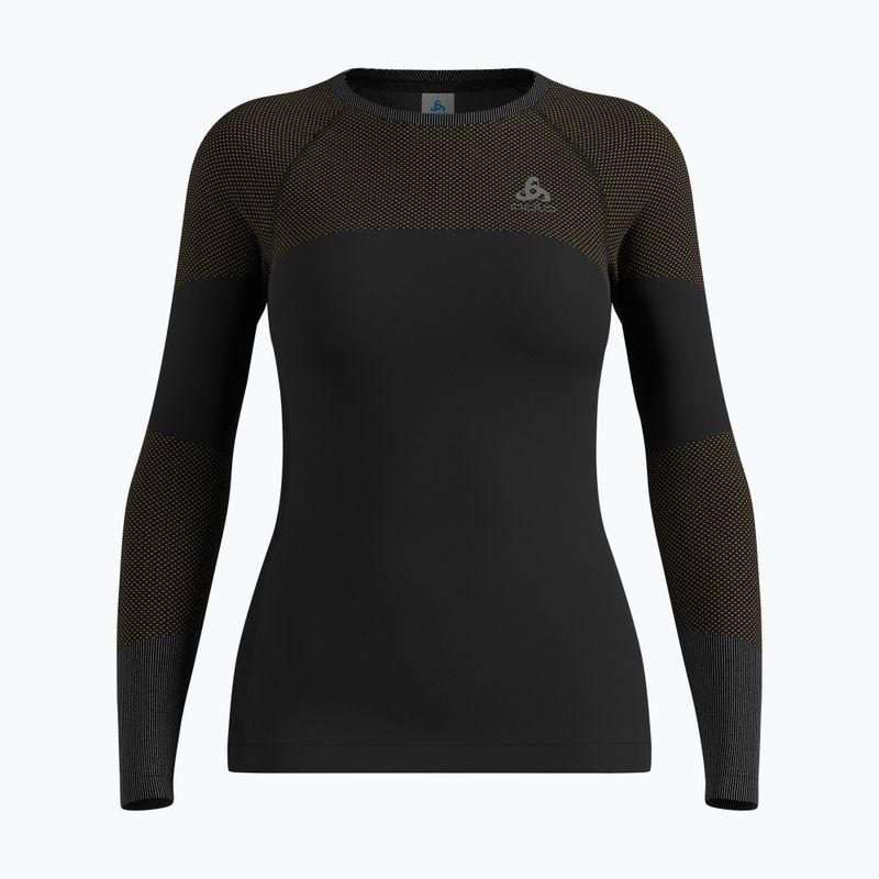 Moteriški termoaktyvūs marškinėliai ODLO Fundamentals Performance Warm Bl Top Crew Neck black