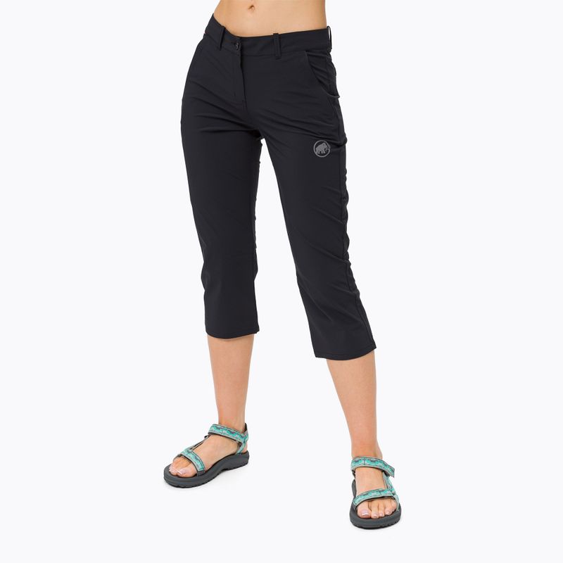 Mammut Runbold Capri moteriškos trekingo kelnės juodos spalvos