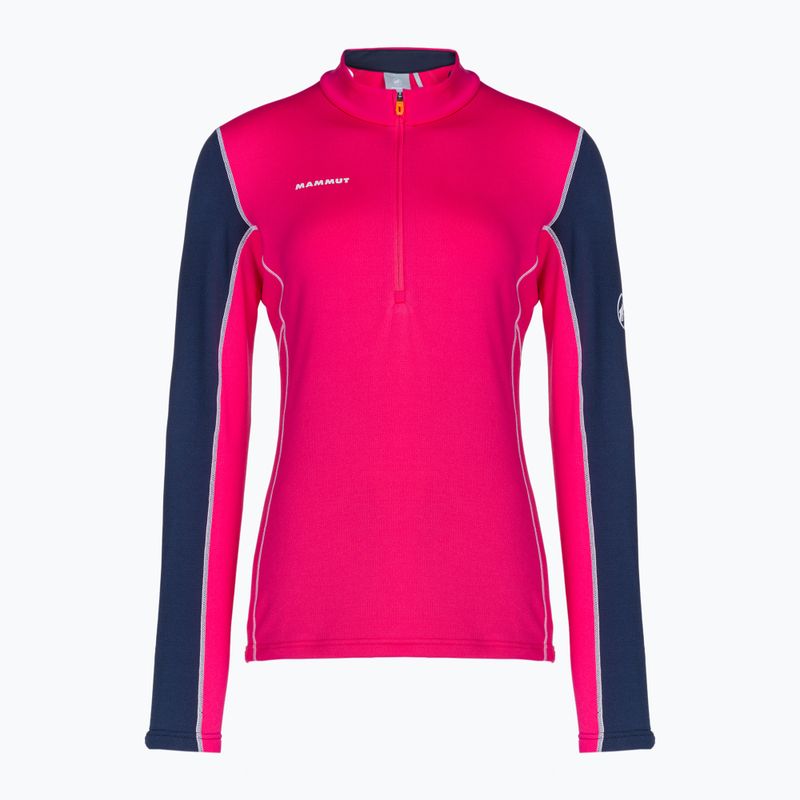 Mammut moteriškas džemperis Aenergy ML Half Zip Pull rožinės ir tamsiai mėlynos spalvos