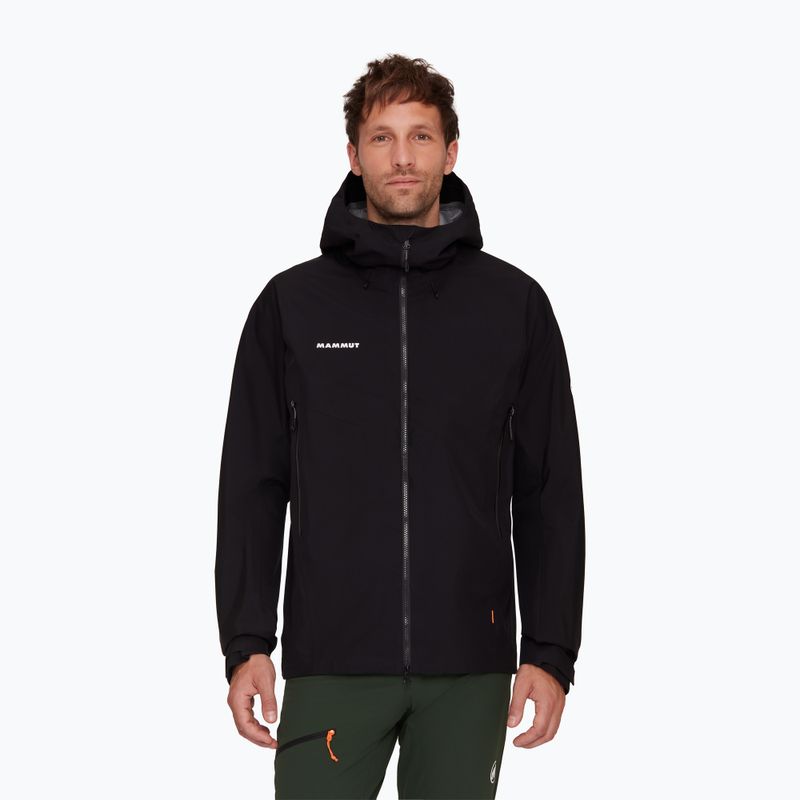 Vyriška striukė nuo lietaus Mammut Crater IV HS Hooded black