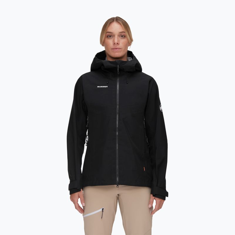 Moteriška striukė nuo lietaus Mammut Crater IV HS Hooded black