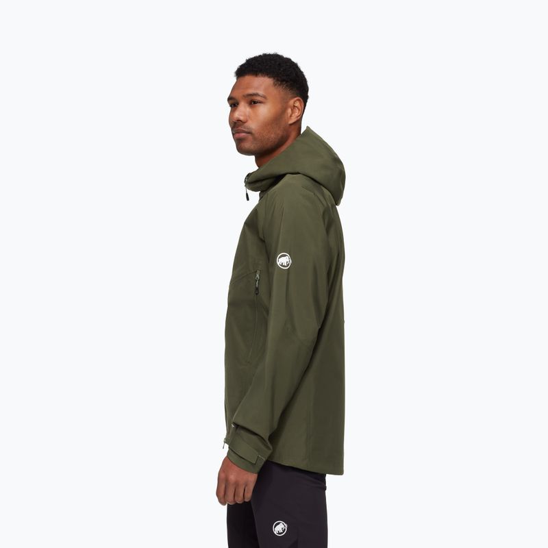 Vyriška striukė nuo lietaus Mammut Crater IV HS Hooded dark marsh 2