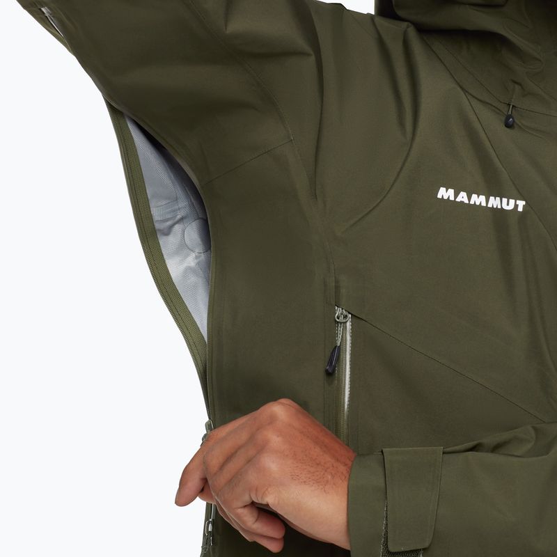 Vyriška striukė nuo lietaus Mammut Crater IV HS Hooded dark marsh 4
