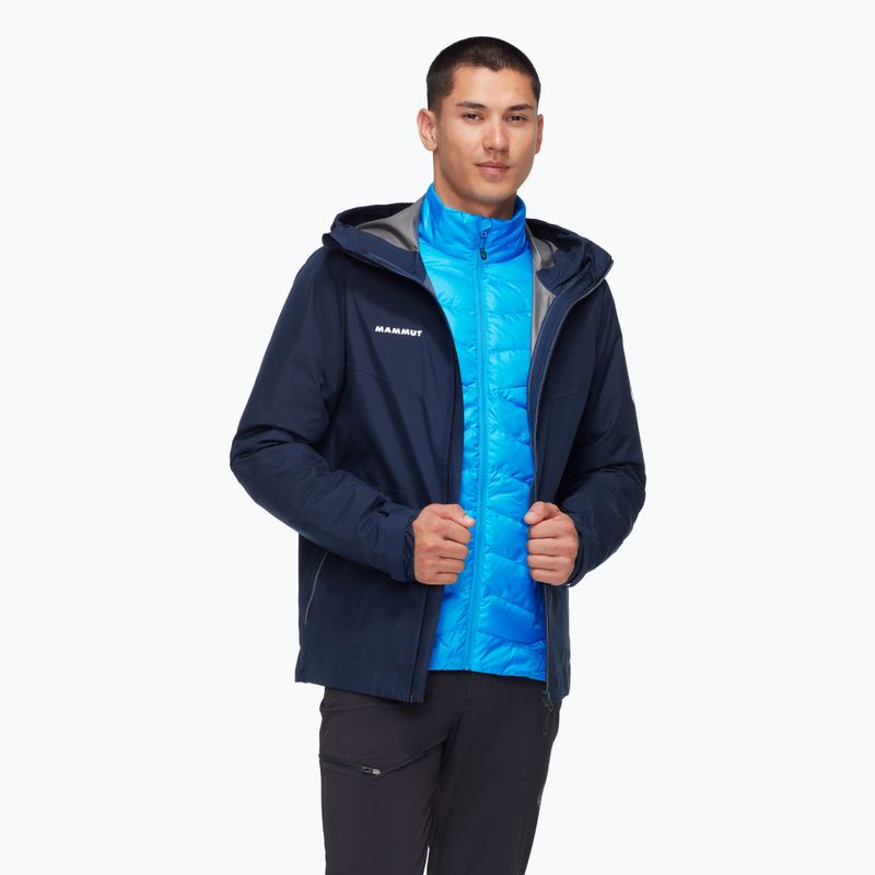 Vyriška striukė 3in1 Mammut Convey 3 in 1 HS Hooded marine/ glacier blue