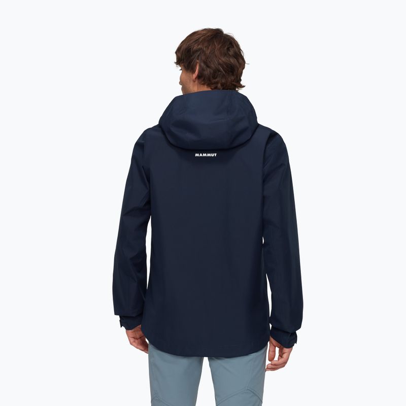Vyriška striukė nuo lietaus Mammut Crater Light HS Hooded marine 2