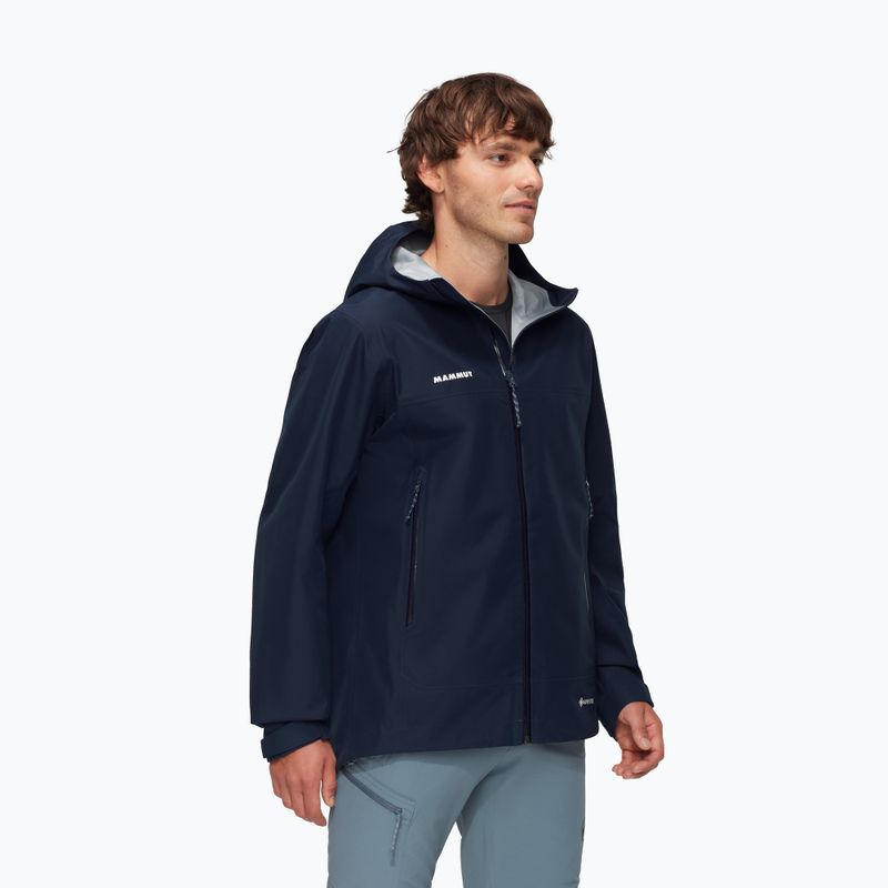 Vyriška striukė nuo lietaus Mammut Crater Light HS Hooded marine 3