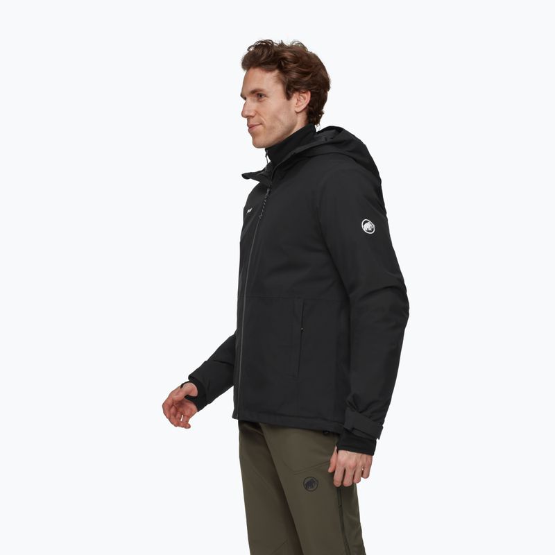 Vyriška lietaus striukė Mammut Linard HS Thermo Hooded Jacket Men black 3
