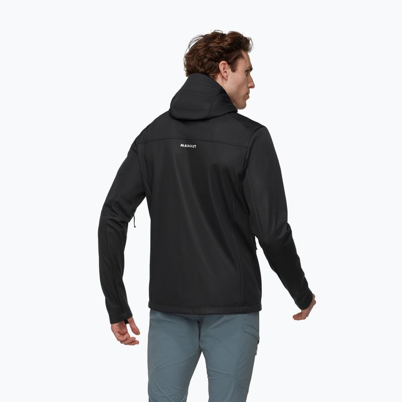 Vyriška softshell striukė Mammut Ultimate VIII Softshell Hooded black 2