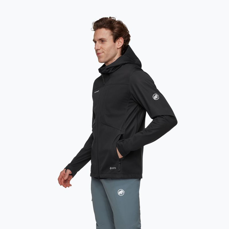 Vyriška softshell striukė Mammut Ultimate VIII Softshell Hooded black 3