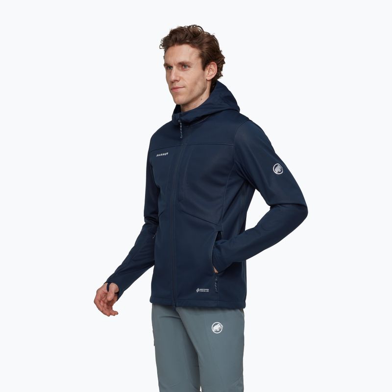 Vyriška softshell striukė Mammut Ultimate VIII Softshell Hooded navy 3