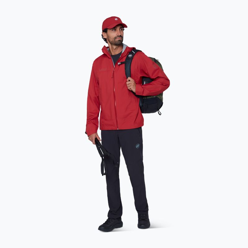 Vyriška vėjui atspari striukė Mammut Ducan HS Hooded dark mammut red 2