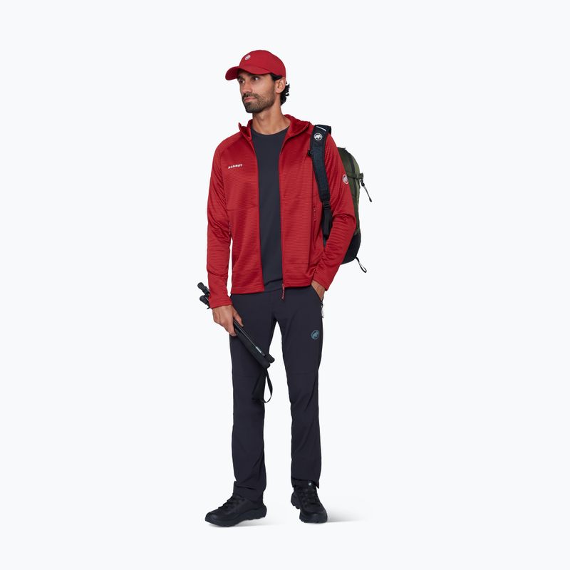 Vyriškas žygio džemperis Mammut Crag ML Hooded dark mammut red 2