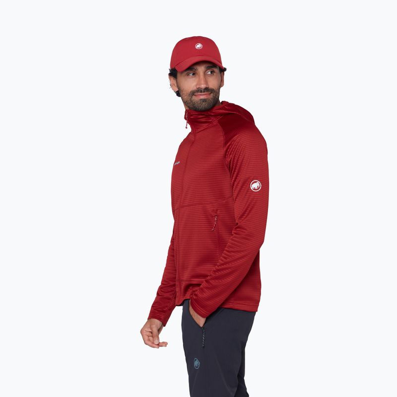 Vyriškas žygio džemperis Mammut Crag ML Hooded dark mammut red 4