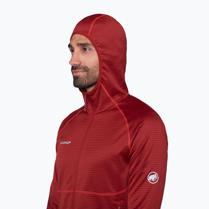 Vyriškas žygio džemperis Mammut Crag ML Hooded dark mammut red 5