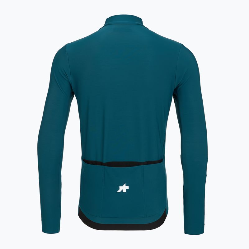 Vyriški ilgomis rankovėmis dviračių marškinėliai ASSOS Mille GT Spring Fall Jersey S11 deep petrol 2