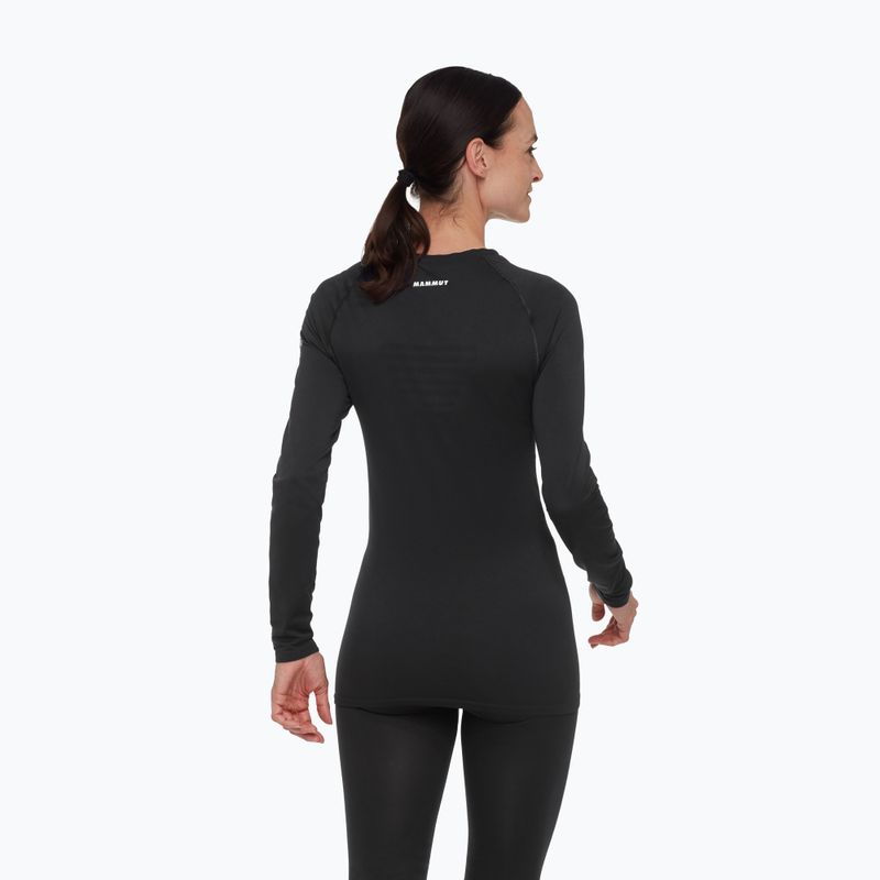 Moteriški termoaktyvūs marškinėliai Mammut All-Mountain Seamless BL Mid juoda/balta 2