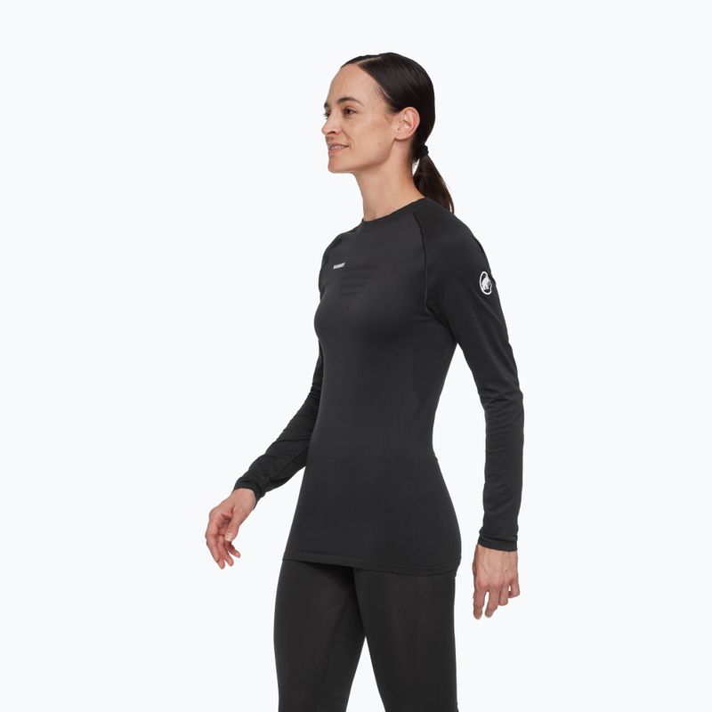 Moteriški termoaktyvūs marškinėliai Mammut All-Mountain Seamless BL Mid juoda/balta 3