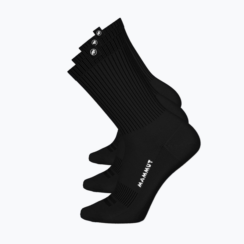 Kojinės Mammut Everyday Crew 3 pairs black/black/black