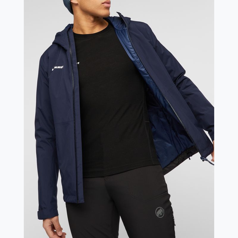 Vyriška lietaus striukė Mammut Linard HS Thermo Hooded Jacket Men marine 5