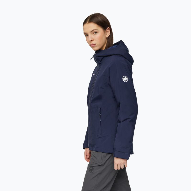 Moteriškas lietaus paltas Mammut Linard HS Thermo Hooded Jacket Women marine 3