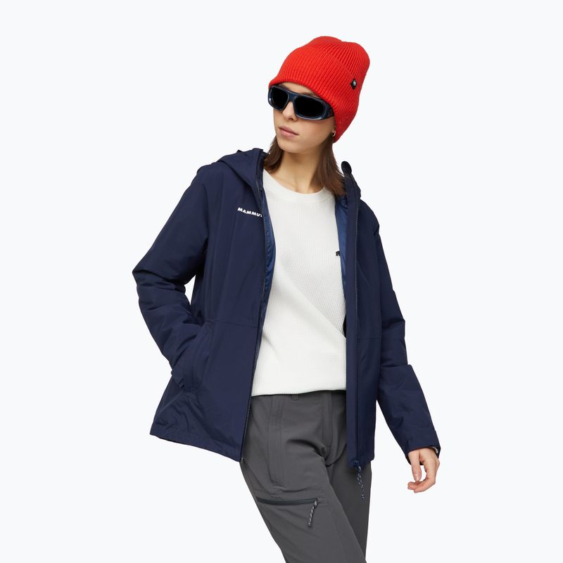 Moteriškas lietaus paltas Mammut Linard HS Thermo Hooded Jacket Women marine 4