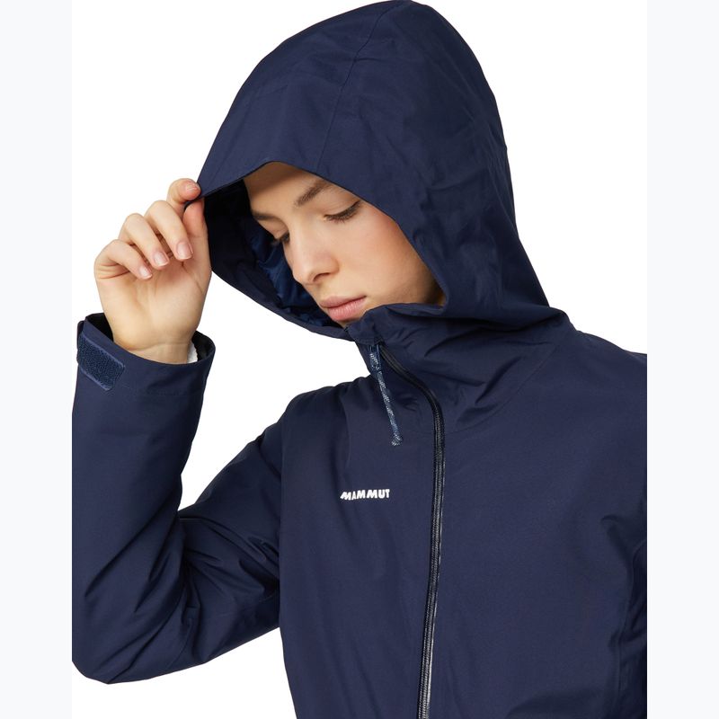 Moteriškas lietaus paltas Mammut Linard HS Thermo Hooded Jacket Women marine 5