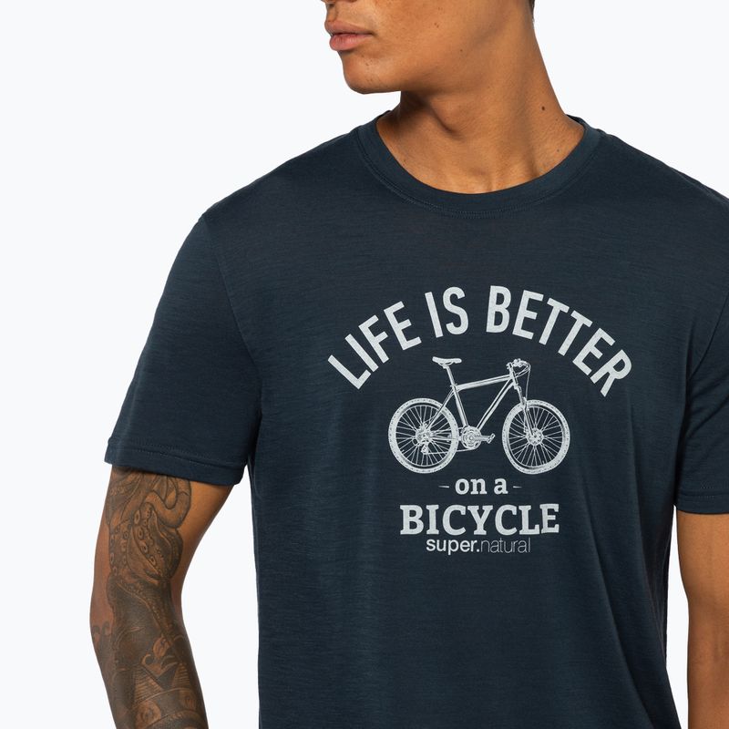 Vyriški marškinėliai super.natural Better Bike Tee blueberry/vapor grey 2